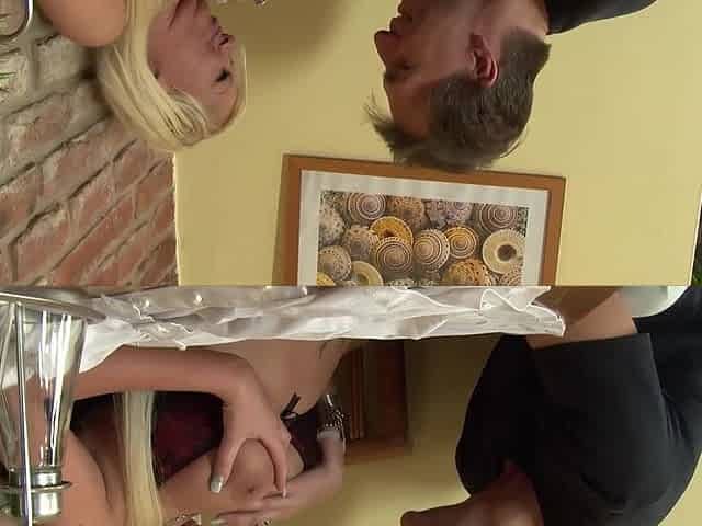 Huge Natural Tits Blonde Gets Wild Threesome Fuck