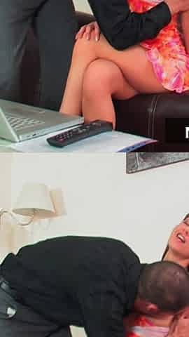 Hot Petite Secretary Angelina Crow Fucks Her Boss