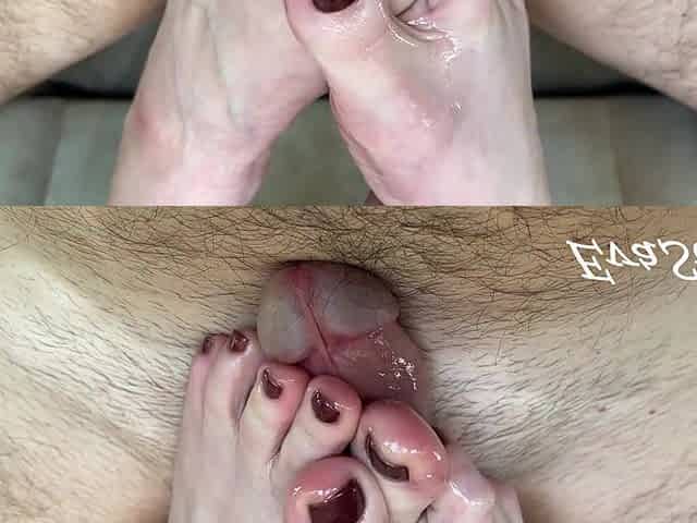I'll do all the work with my feet. Close-up