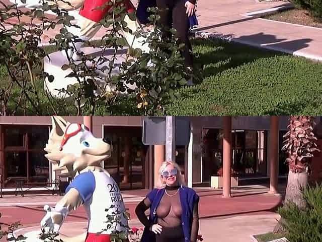 Nylon Boobs in Public