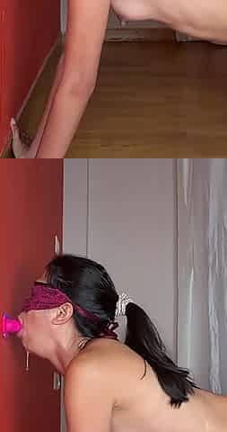 Slutty Asian Teen with First Solo Deepthroat on a Dildo - Littlelewdluna in Fishnet Stocking Gags & Drools but Succeeds