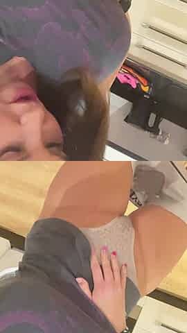 Pee Desperation After a Run, Pissing Into My Thong