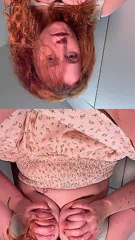Redhead trying a massive vibrator