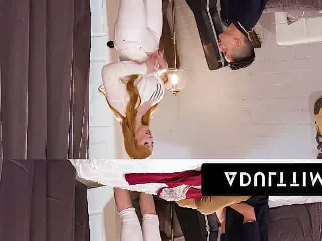 Sneaky Redhead Milf Lauren Philips Gets Spitroasted By Stepsons Without Them Knowing!