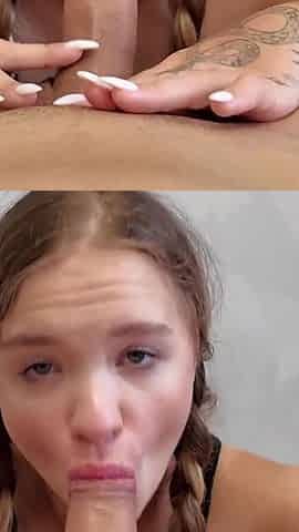 How I Blowjob a Big Dick to My Boyfriend and Swallowing Cum Female POV