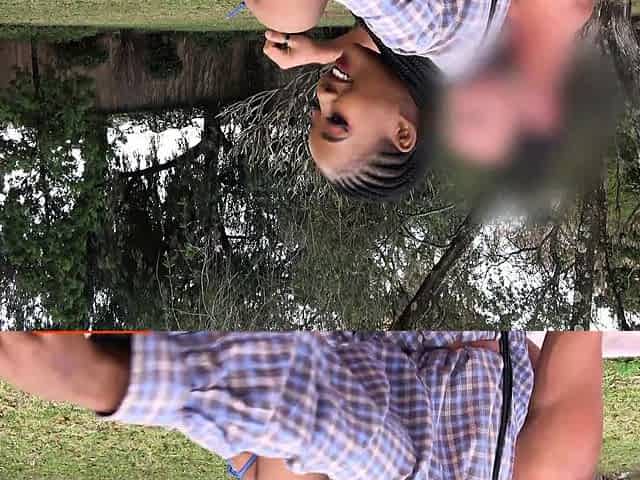 Big booty Ebony MILF outdoor picnic POV blowjob and hot fuck