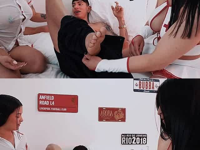 Nurses Cure My Erectile Dysfunction with a Blowjob and Fuck, Threesome with Two Nurses