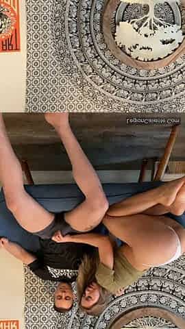 Russian MILF riding his husbands till he cums
