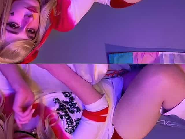 Sissy femboy Harley cosplay