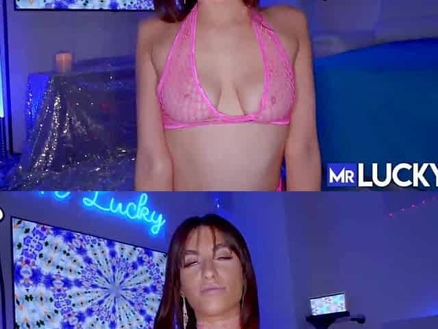 Brunette hair Newbie Drilled In Fishnets