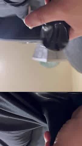 Latex Sheath Dong cum & Latex toe socks footplay