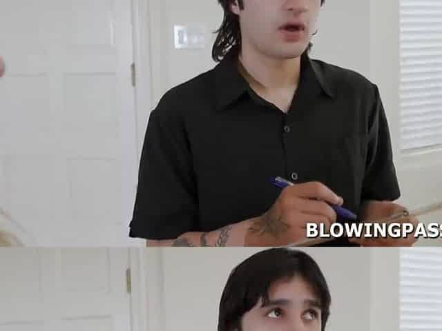 Breasty mother i'd like to fuck deepthroating handymans jock