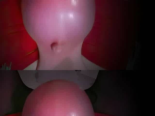 80s Music Bouncing Balls in Red Petticoat Large Balls Fetish Saline Infusion Balls Red Mini Petticoat Tease