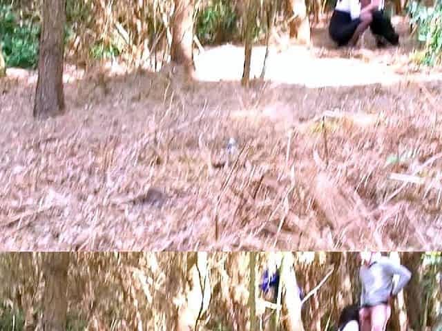 Asian girlfriend outdoor fucked and creampied