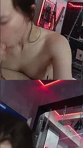 Slavery. Screw machine. Riding. Semen on face