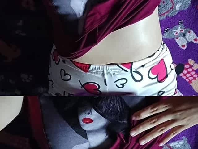 Colombian Touches Her Pussy and Her Big Tits