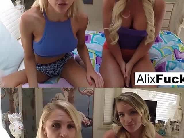 Three-way dick action between Alix and Cali!