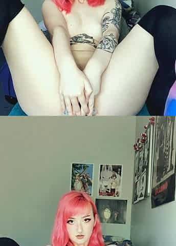 Violet lovely amateur redhead woman toying