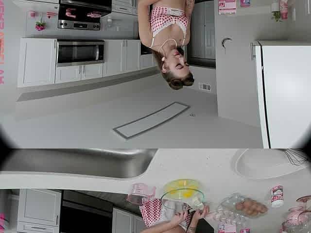 Vr180 Sweet & Sinful: Pinup Housewife Cums While Baking
