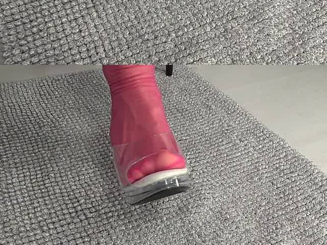 Foot Fetish Solo in Pink Stockings