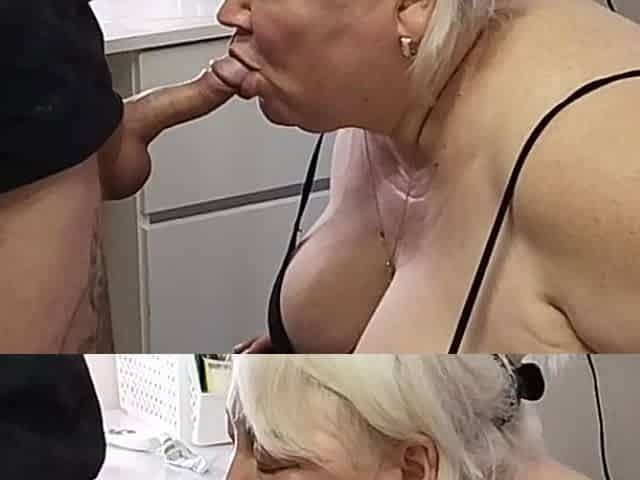 Fucking My Mother-in-law in My Mouth to Cum