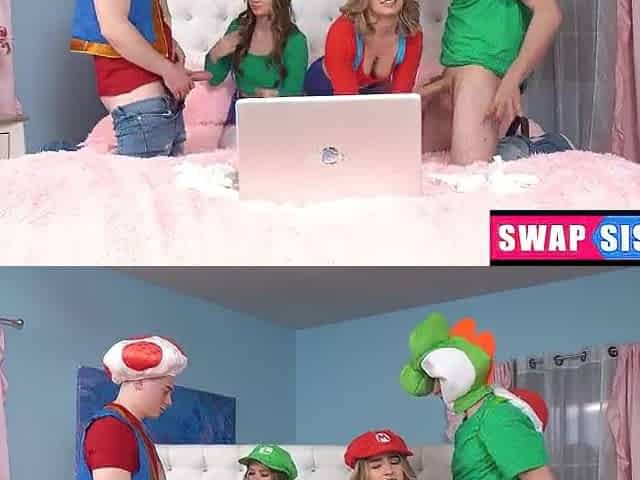 Viral Stream Turns into a Step Sibling Foursome - Swapsister