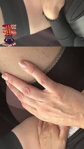 Slut in Car Butt Plug and Big Tits for French Bitch Lady Oups