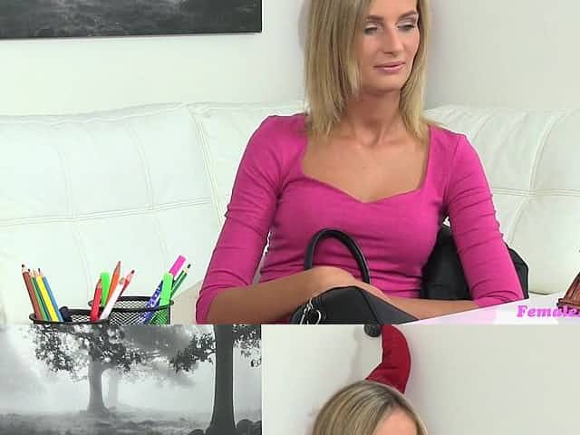 Blonde doll Jenny Smart gets fucked by hot porn agent Vanessa
