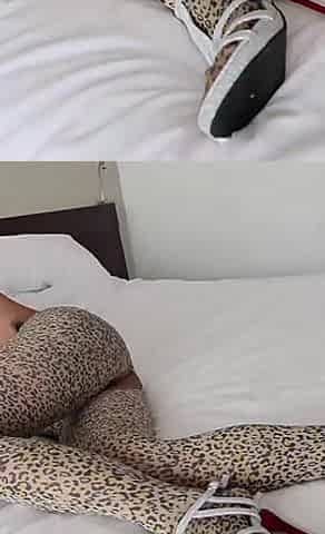 Johntronx - Sensational Babe in Ripped Stockings Sucks My Dick in POV Style