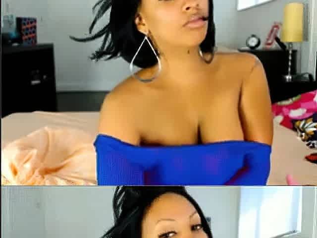 Big Booty Ebony MILF Masturbating on Webcam