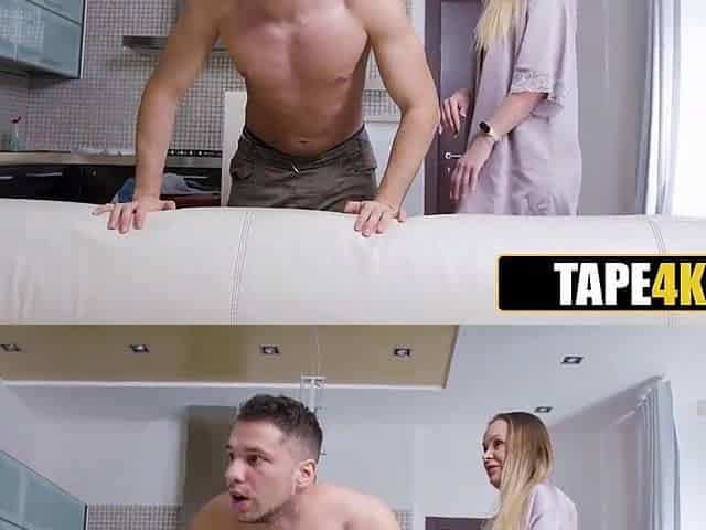 Fit Russian mother I'd like to fuck Enchanting Her Stepson After Being Busted