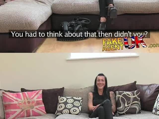 FakeAgentUK Fit tanned London babe gets creampie in sex casting