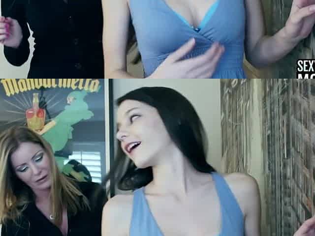 Lesbian beauties Rilee Marks and Amber Michaels