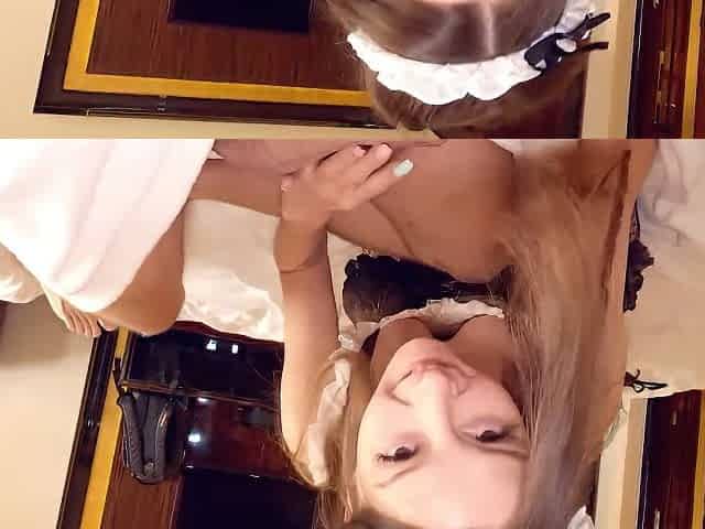 Skinny Maid Gets Her Tight Pussy Filled With Cum