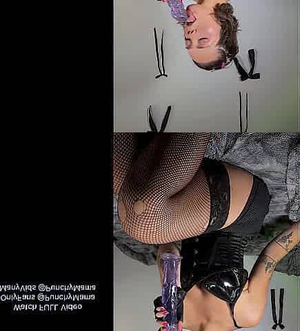 WEENIE WENCH ATTEMPTS SUCKING 13" VIBRATOR