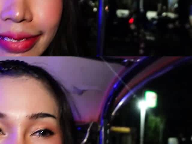 Cute big fake tits Thai teen picked up