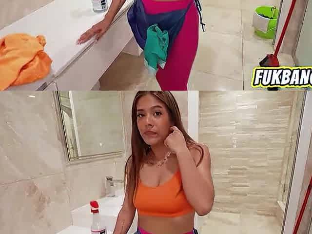 Maid Kate Legend Gets Screwed Hard During the time that Cleaning in the Large Mansion