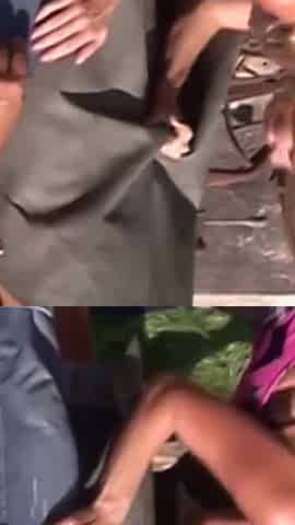 Blonde milf gets fucked outdoors by her man