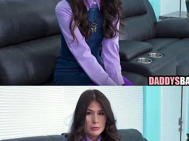Step daughter helping out lonely step daddy
