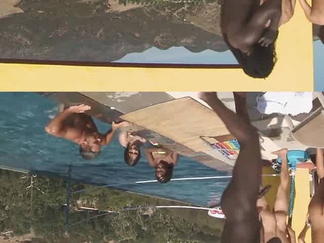 Things go rough at pool party.mp4