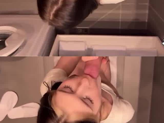 Young Half -stepsister Sucks In The Bathroom To His Stepbrother With Cutie Kim