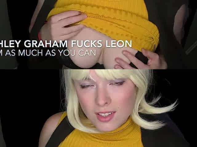 Ashley bangs Leon resident unmerciful cosplay and greater quantity