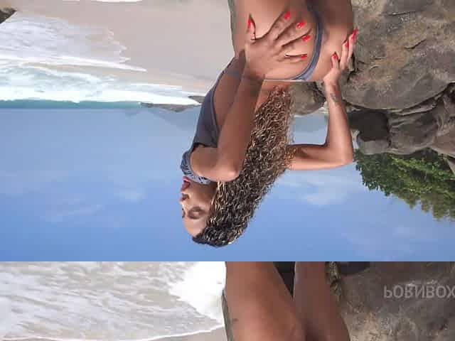 Hourglass Body Jessica Azul Fucked At The Nude Beach By 2 Monster