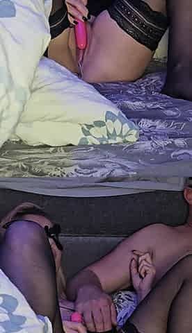 Licking my sexy wife's horny pussy