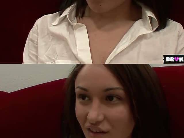 Dressed like college gal real slut Gabriella rides her client's strong cock