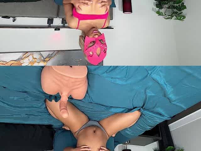 Chick Devine mask off so u can watch her face when u cum!