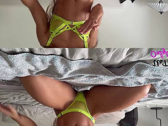 Oiled up Olive screws her vagina and rectal hole for your enjoyment