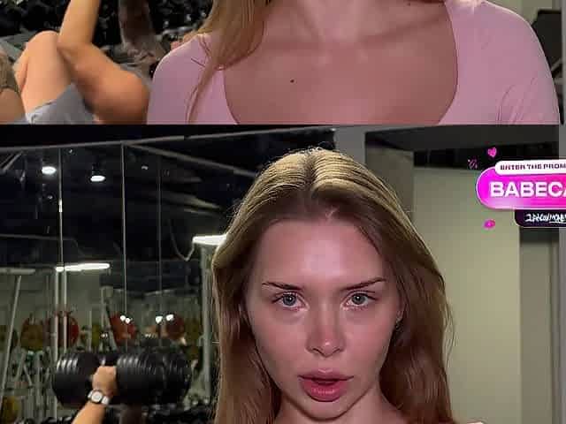 Torn Leggings and Anus of Barefaced Doxy During Workout. Coarse Public Ana...