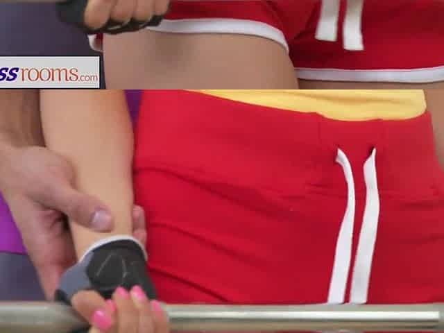 Fitness Rooms Hardcore gym banging and facial for cute Oriental
