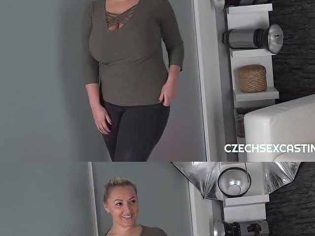 BBW Krystal Swift shows off her curves in a casting